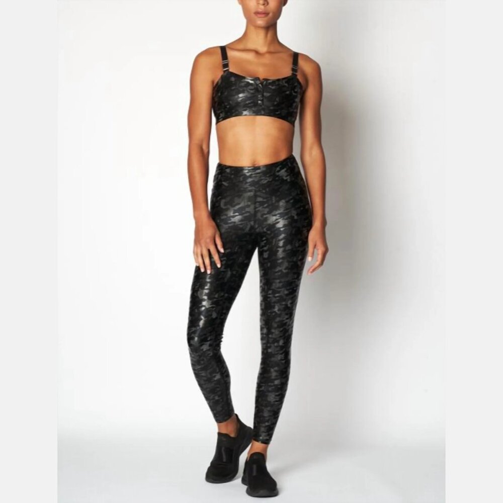 NWT Heroine Sport Boxing Bra & Novel Legging Set in Mesh Camo